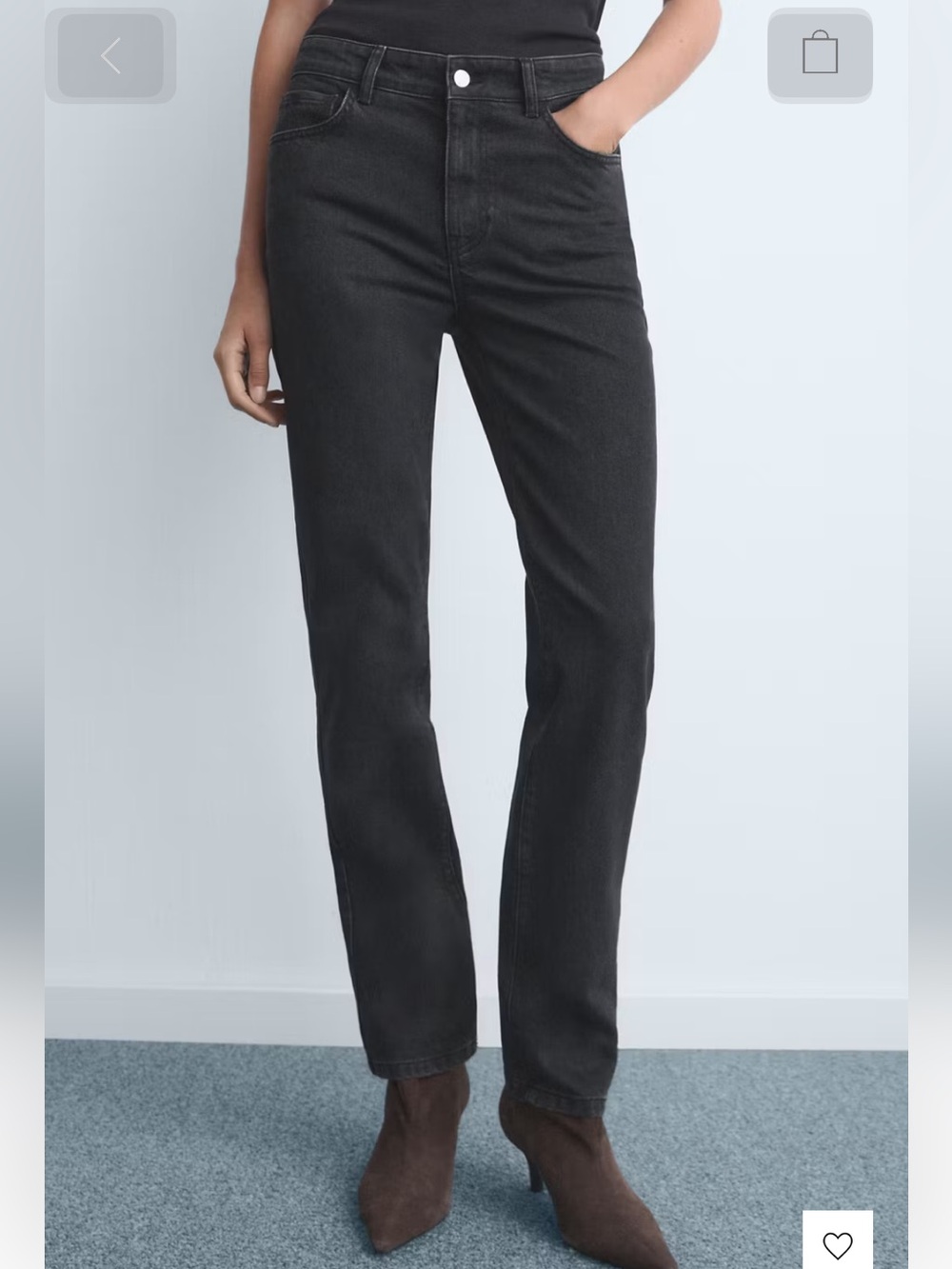 MANGO SLIM-FIT HIGH-WAIST JEANS, SIZE 4